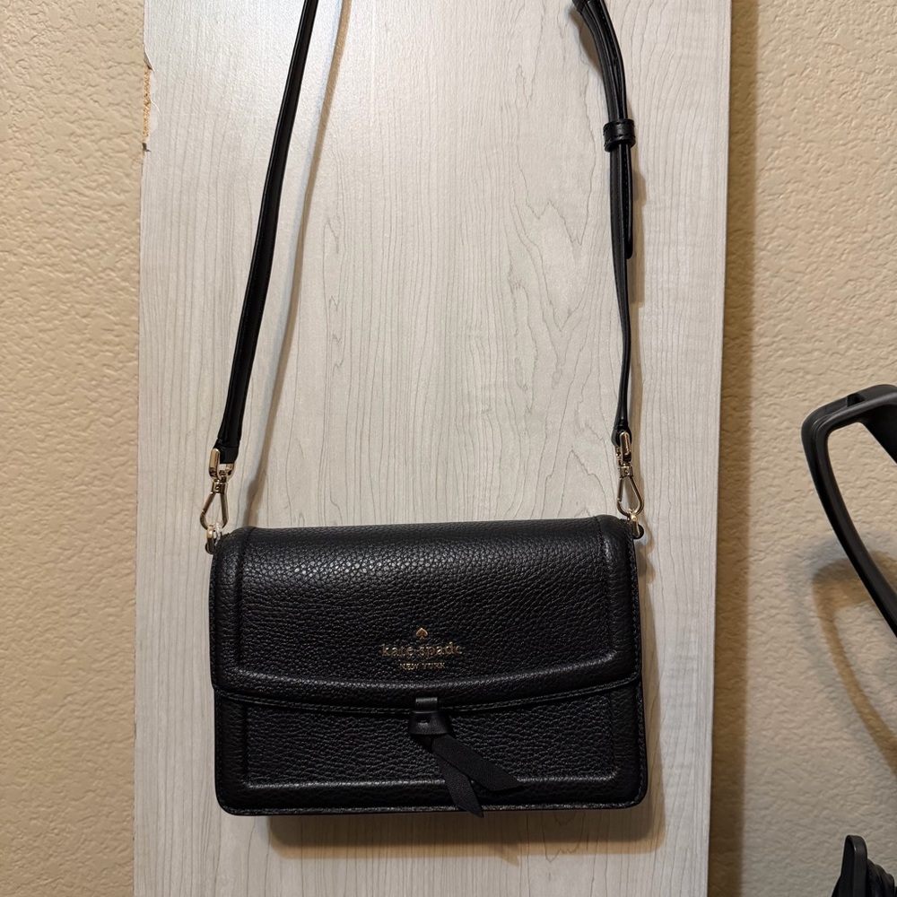 Kate Spade Black Textured Crossbody Bag
